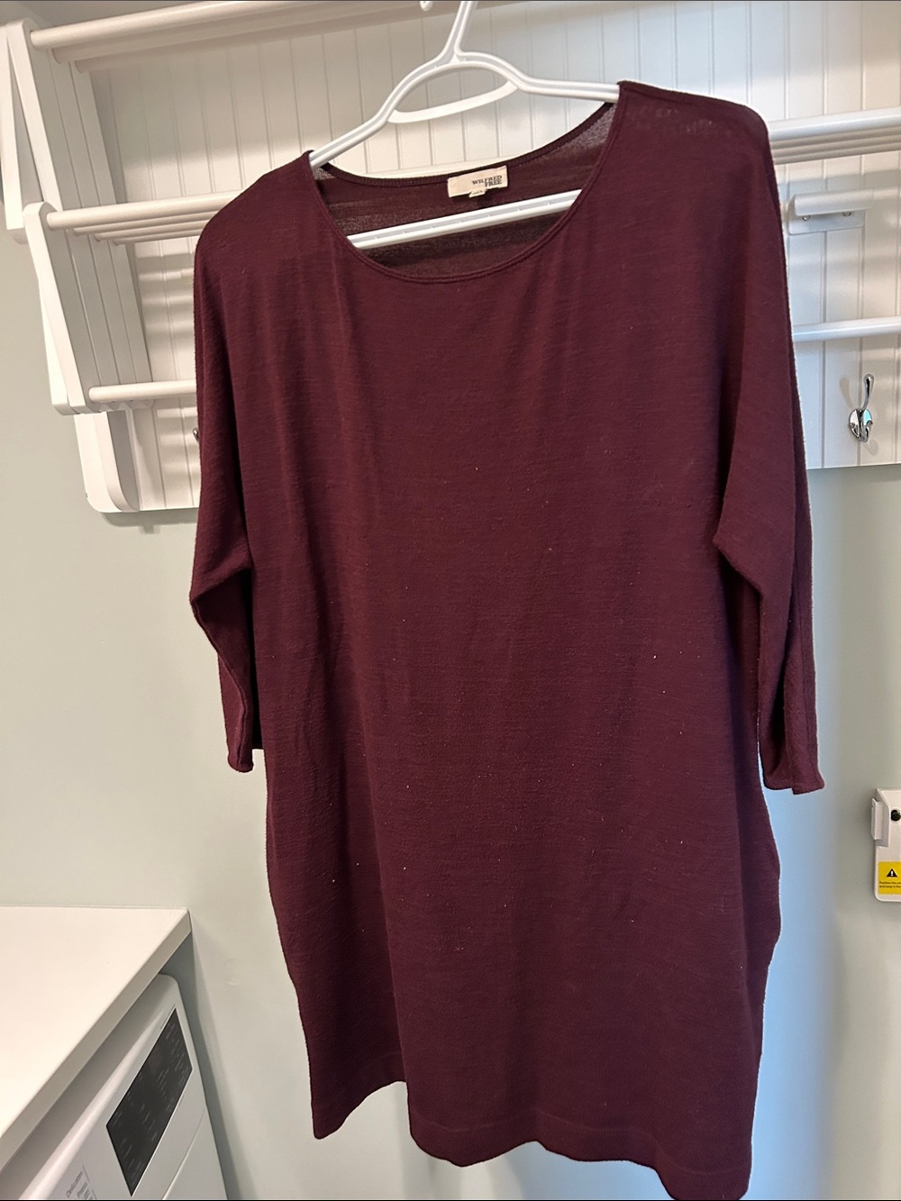 Aritzia Maroon Scoop-Neck Knit Tunic